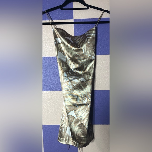 NWT Ser.o.ya Fawn Mini Dress in Brown Palm - Size M - Picture 5 of 9